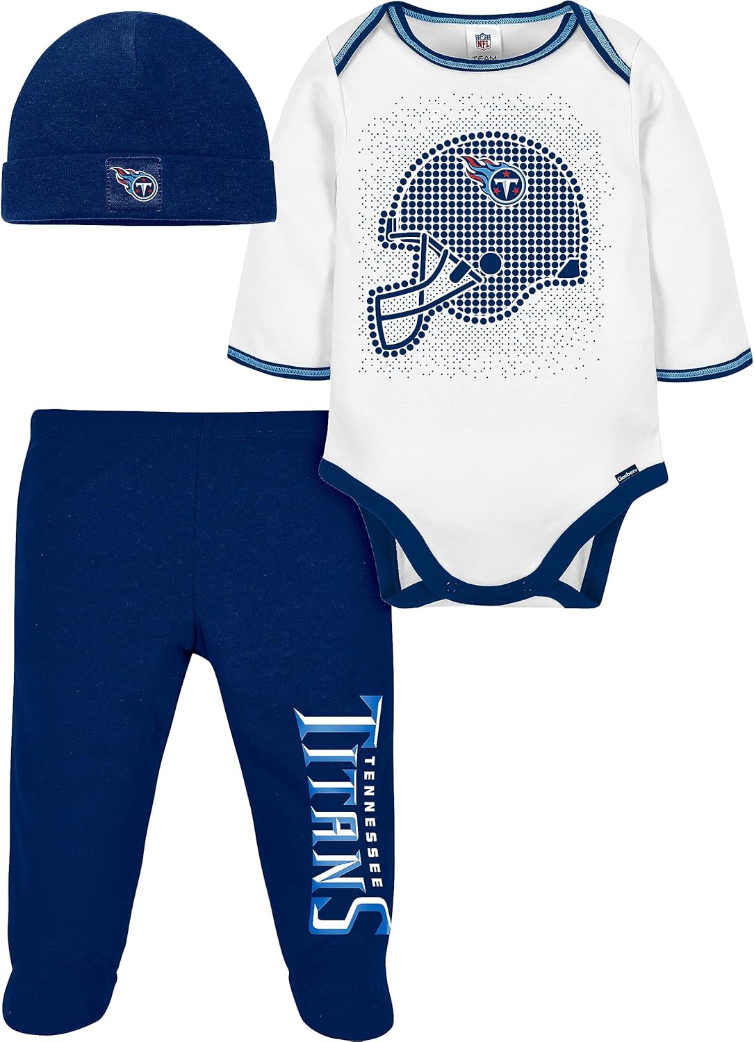 Gerber Unisex Baby NFL Team Footed Pant and Bodysuit Set
