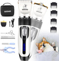 Dog Clippers Grooming Kit and Paw Trimmer - Quiet Cordless Groomer
