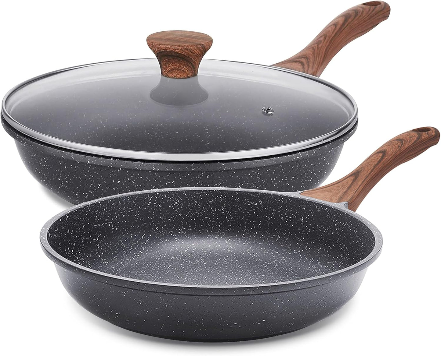 SENSARTE Nonstick Frying Pan Set with Swiss Granite Coating