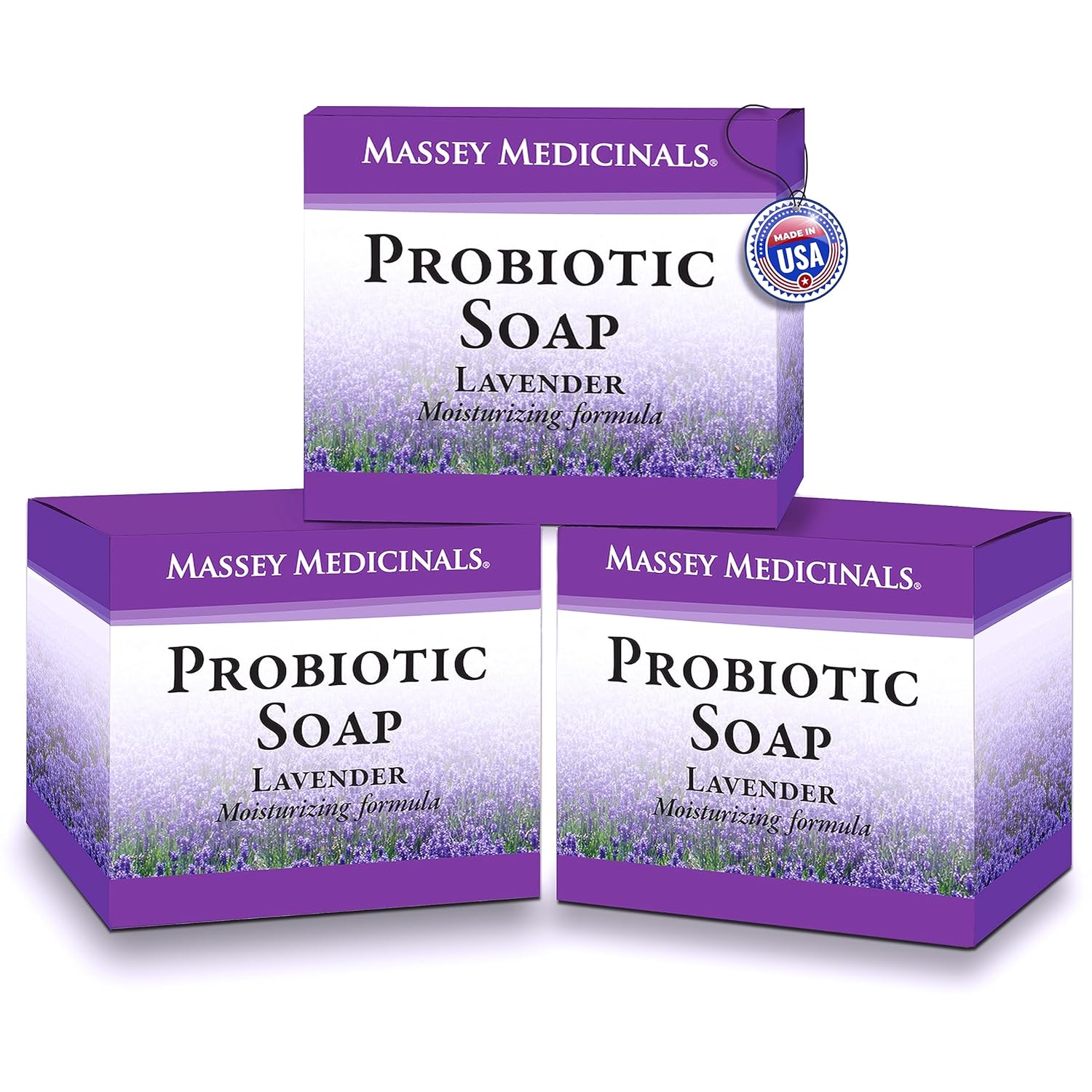 Massey's Natural Probiotic Soap Bar - Lavender Scented Cleanser