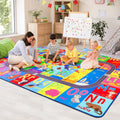 Kids ABC Rug 7x10 Educational Playroom Carpet - Interactive Learning