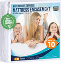 Utopia Bedding Twin Mattress Protector Zippered - 6-Sided Encasement