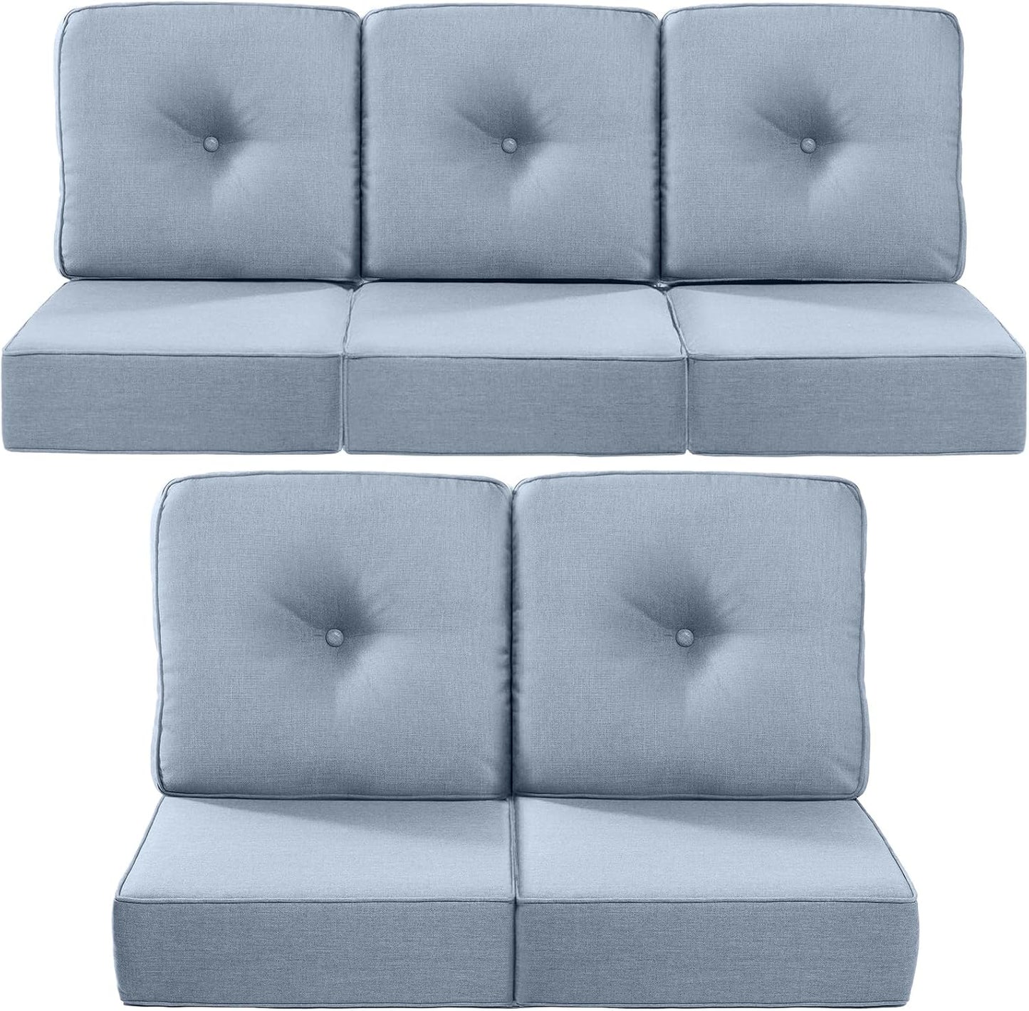Luxury 6-Inch Outdoor Cushions for Patio Furniture Set of 5