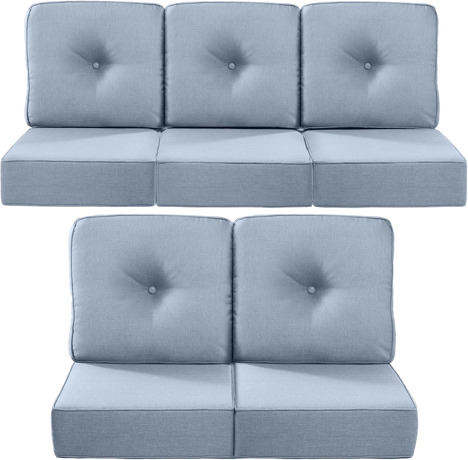 Luxury 6-Inch Outdoor Cushions for Patio Furniture Set of 5