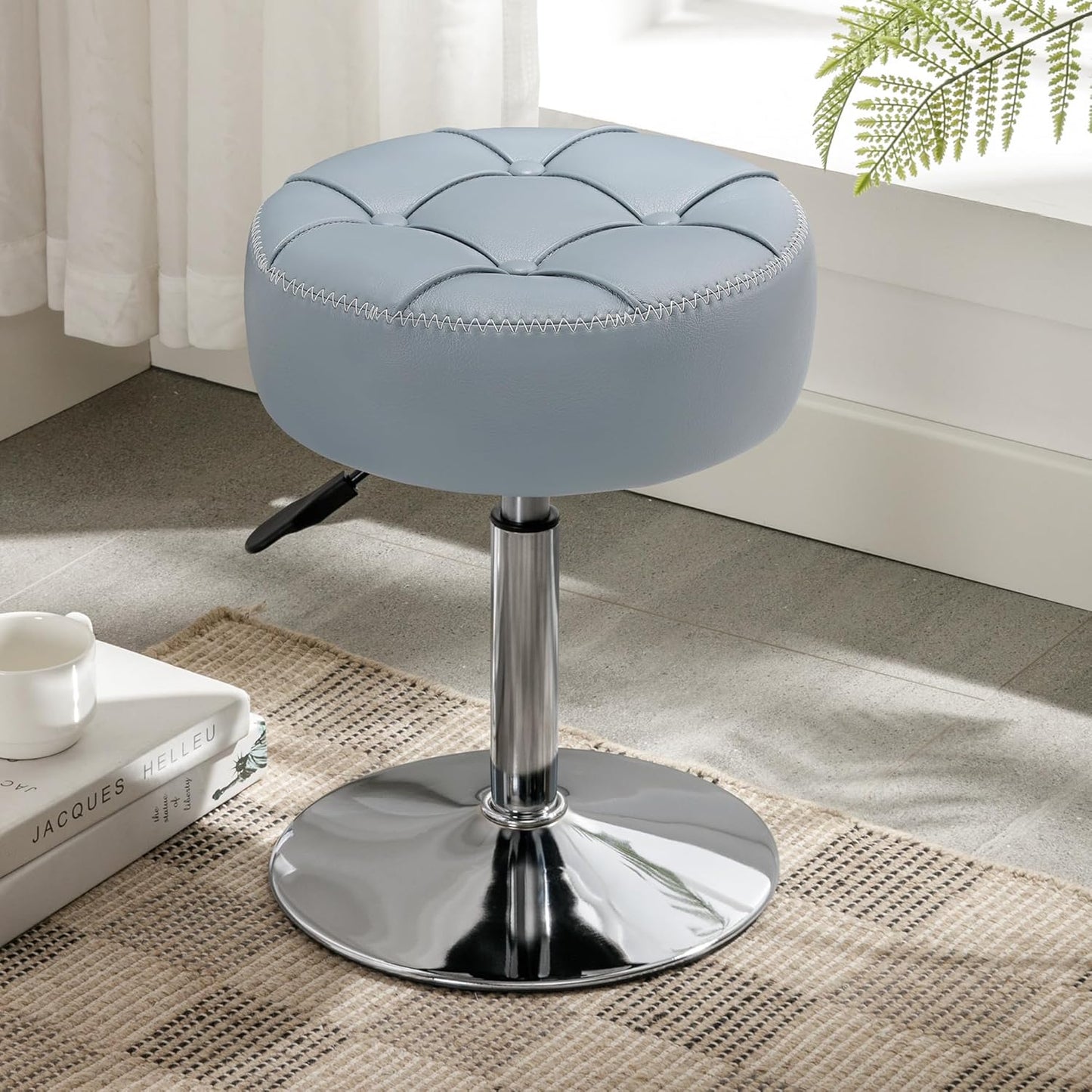 LUE BONA Adjustable Vanity Stool for Makeup Room and More