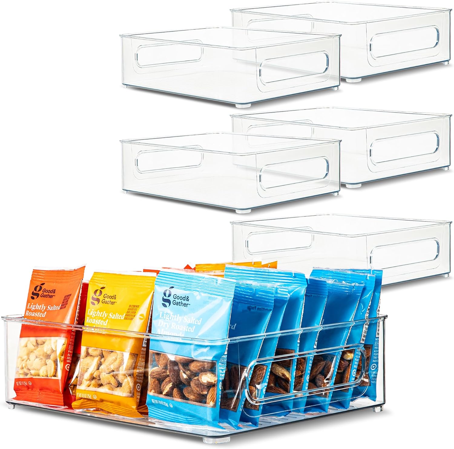 Plastic Food Storage Container Bins for Kitchen and Pantry Use