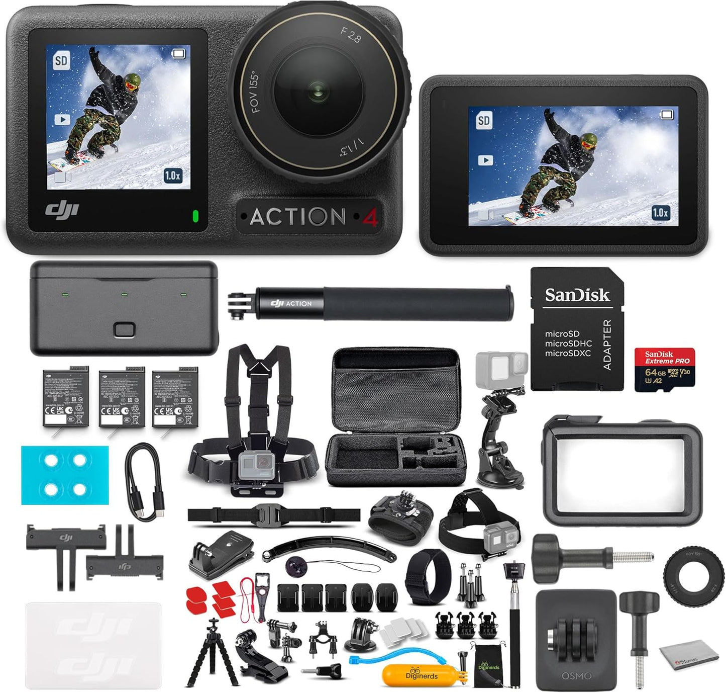 DJI Osmo Action 4 Camera Adventure Combo for Vlogging & Sports