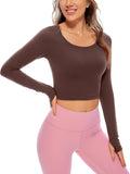 CRZ YOGA Butterluxe Long Sleeve Crop Top - Soft, Slim Fit Women's