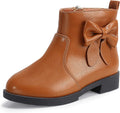 PANDANINJIA Toddler Girl Sofia Short Ankle Boots - Cozy Bowknot Style