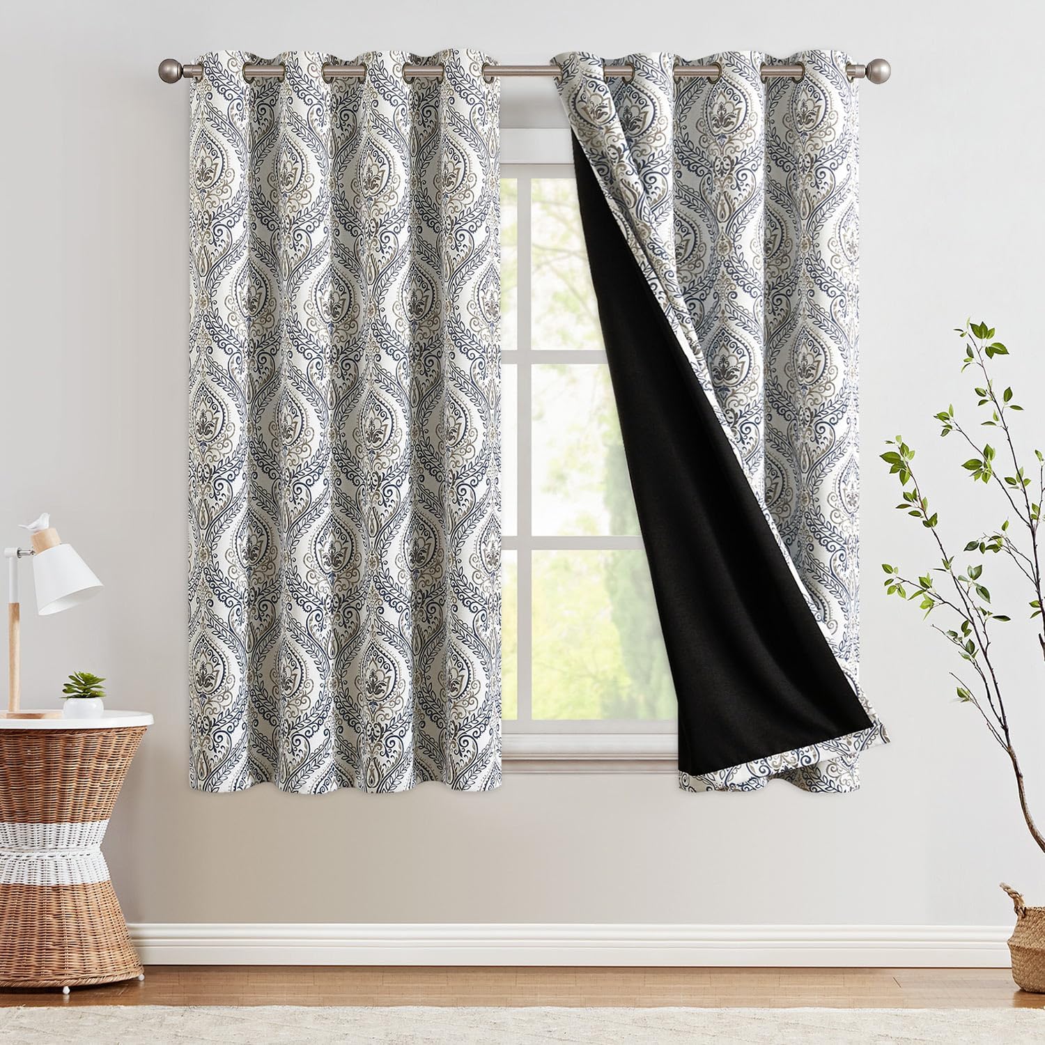 jinchan Blackout Curtains 72 Inch Length for Cozy Bedrooms