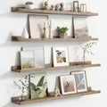 Floating Picture Ledge Shelves Set of 4 - Long 36 in Wall Shelves