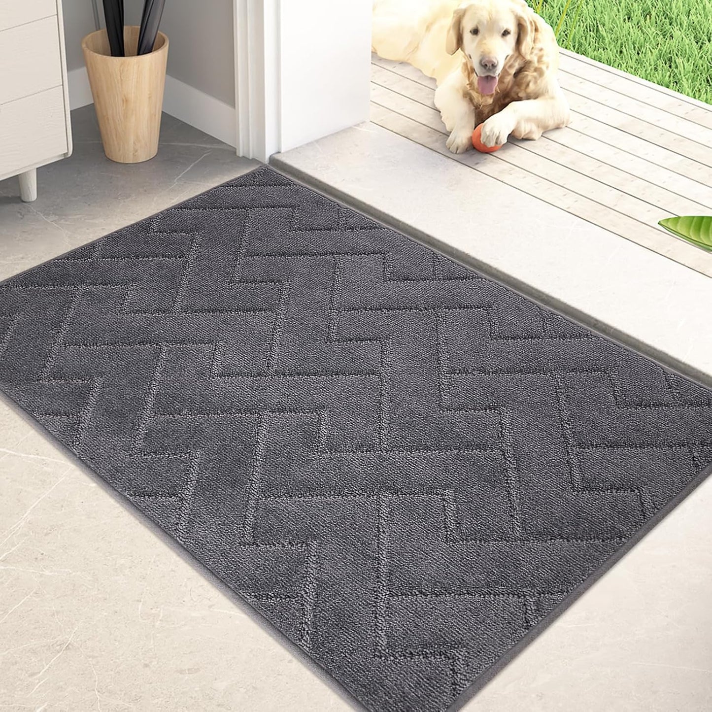 PURRUGS Dirt Trapping Door Mat - Non-Slip & Machine Washable
