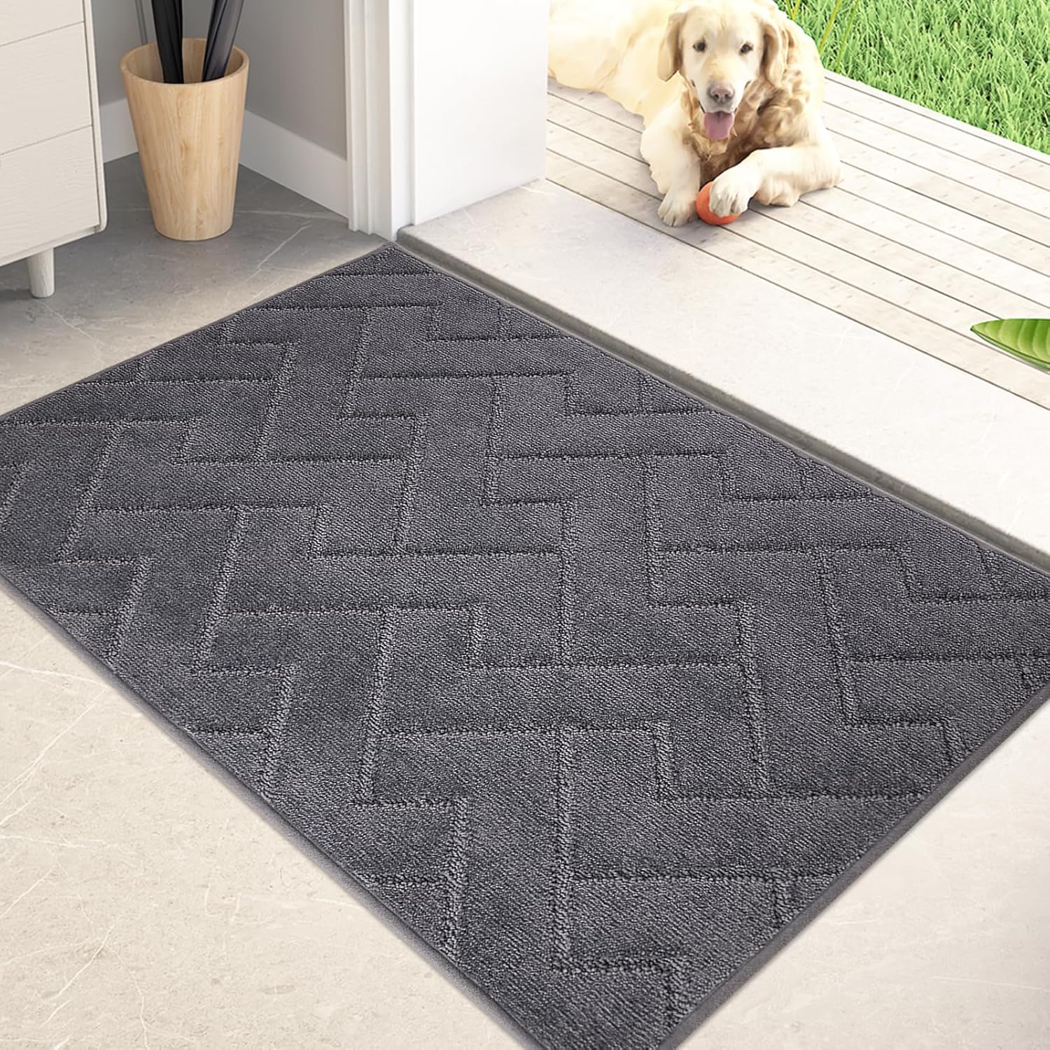 PURRUGS Dirt Trapping Door Mat - Non-Slip & Machine Washable
