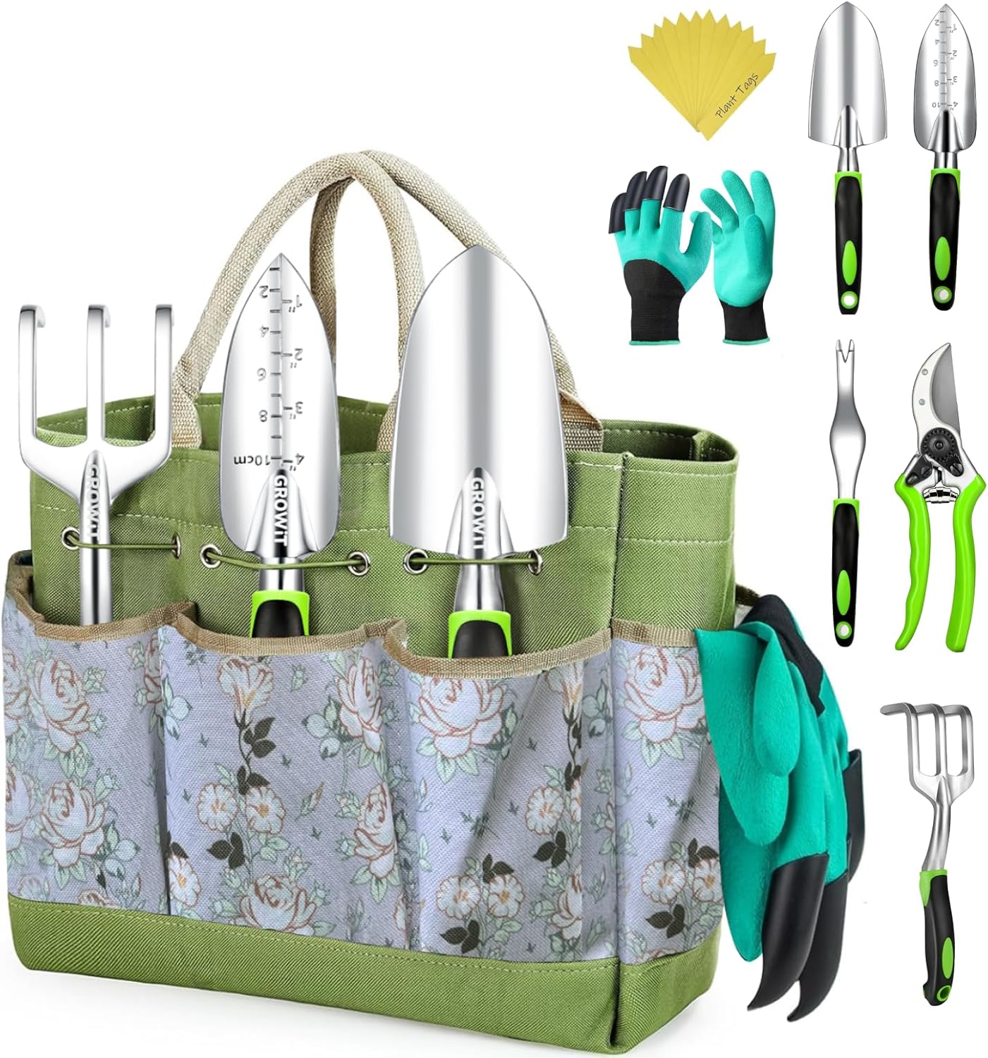 Heavy Duty Garden Tools Set - 22 Pieces Floral Kit for All