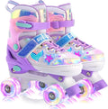 SULIFEEL Roller Skates for Kids Adjustable Light Up Wheels - Cute