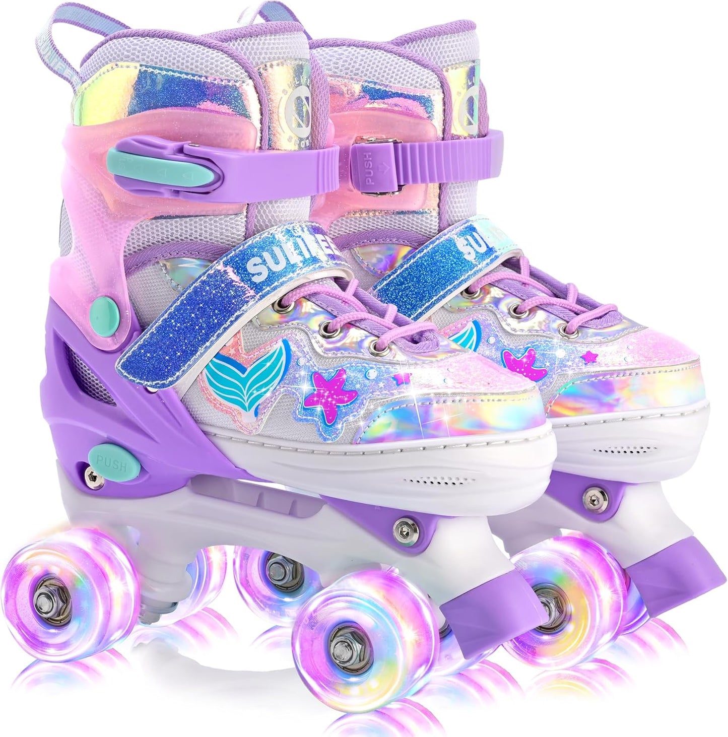 SULIFEEL Roller Skates for Kids with Light Up Wheels Fun