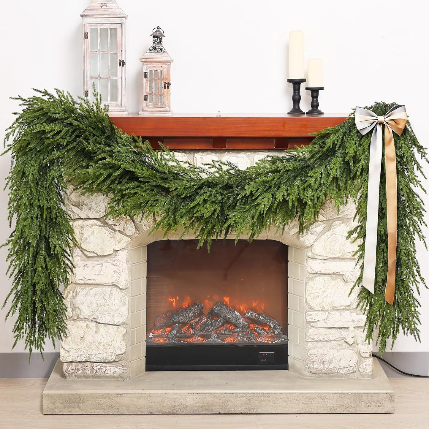 Artificial Norfolk Pine Garland for Holiday Decor - 6 FT Long