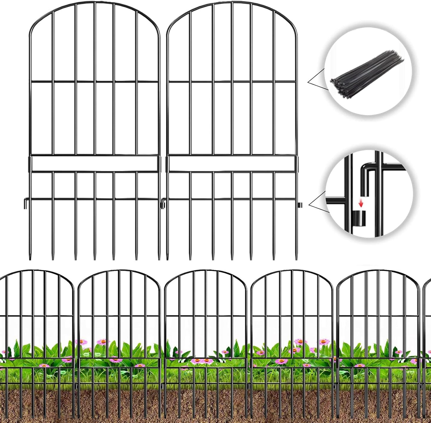 Adavin Animal Barrier Garden Fence for Dogs and Rabbits Protection