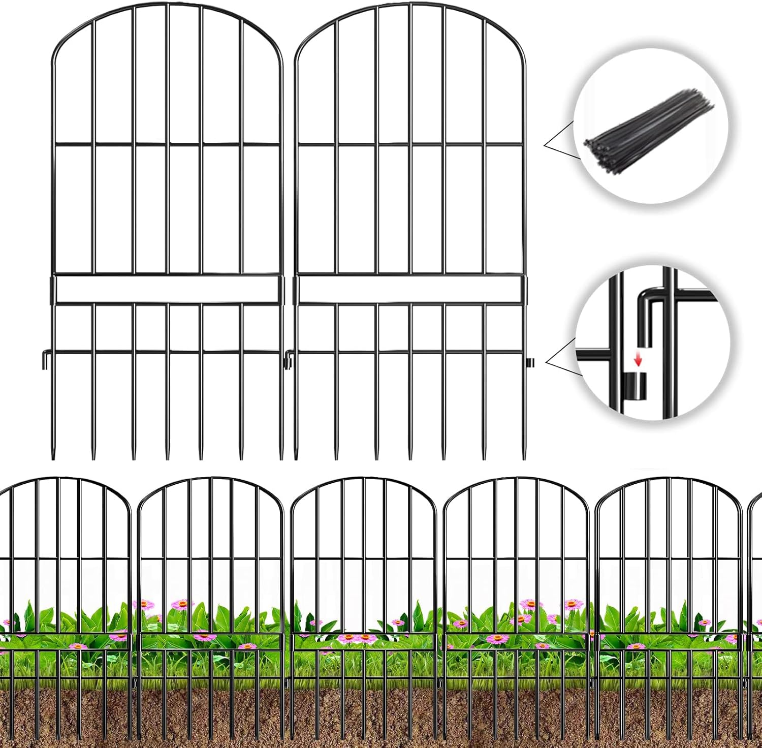 Adavin Animal Barrier Garden Fence for Dogs and Rabbits Protection