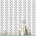 Black and White Peel and Stick Wallpaper 17.7in x 590.5in - Modern