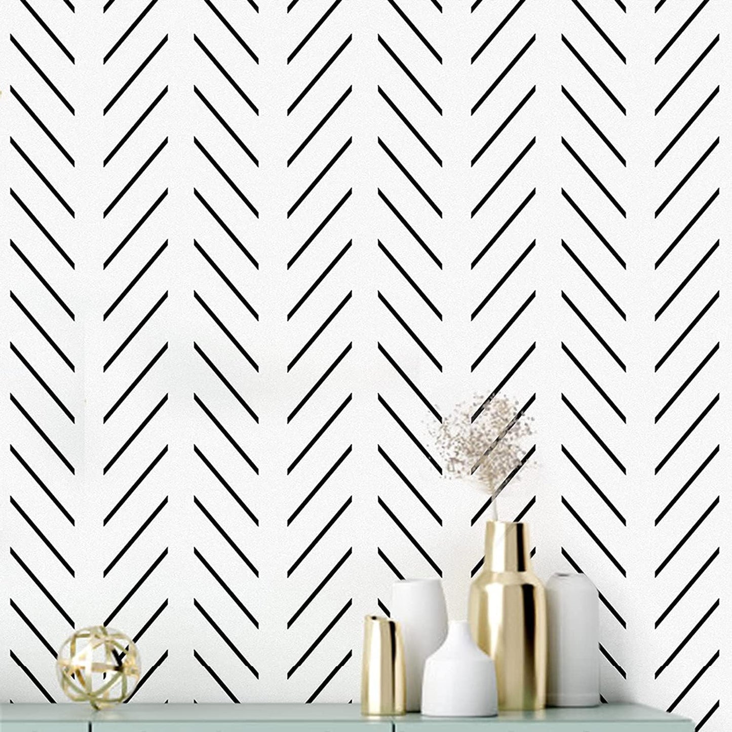 Erfoni Black and White Peel and Stick Wallpaper for Modern Spaces