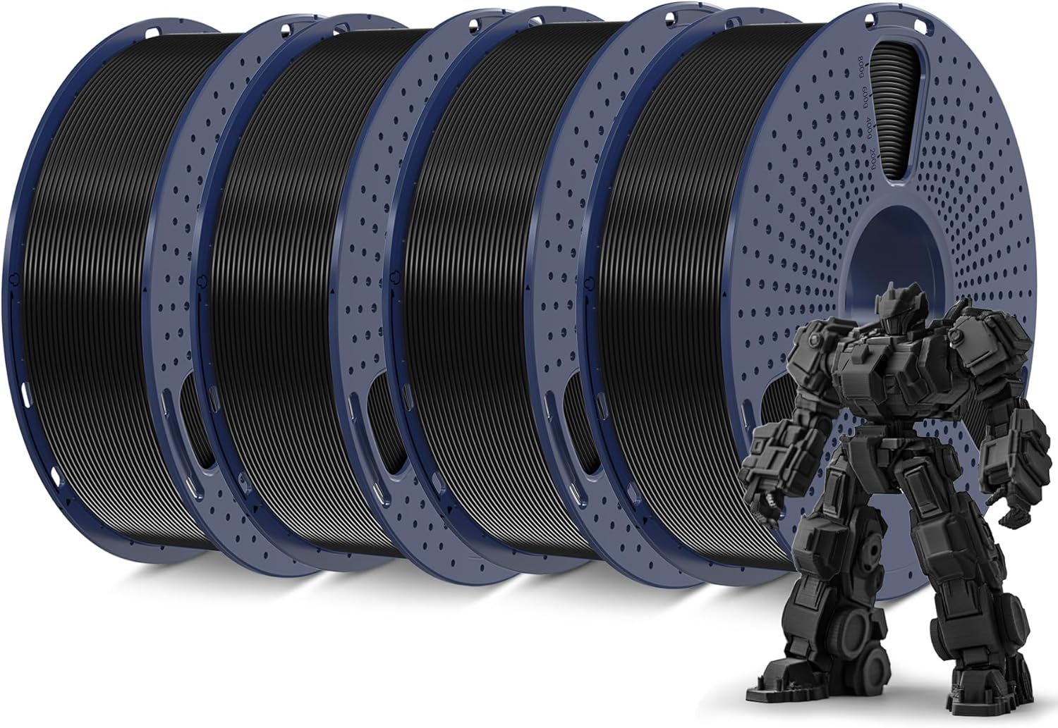 SUNLU 4KG 1.75mm PLA Plus Filament for FDM 3D Printers