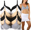 Pack of 6 Padded Assorted Supportive Bras A-DDD - Everyday Comfort
