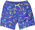 Men's Stretch Swim Trunks 7 in Inseam Neon Nightcap - Quick-Dry