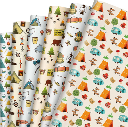 Whaline Camping Wrapping Paper - DIY Craft Art