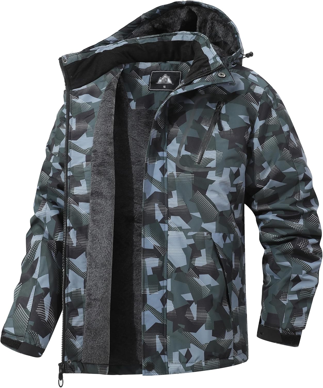 Men's Mountain Winter Coat Waterproof Fleece Ski Jacket for Outdoors