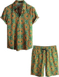 VATPAVE Mens Floral Hawaiian Shirts for Beach and Casual Wear