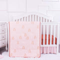 Boho Rainbow Baby Crib Bedding Set - Soft Neutral Nursery