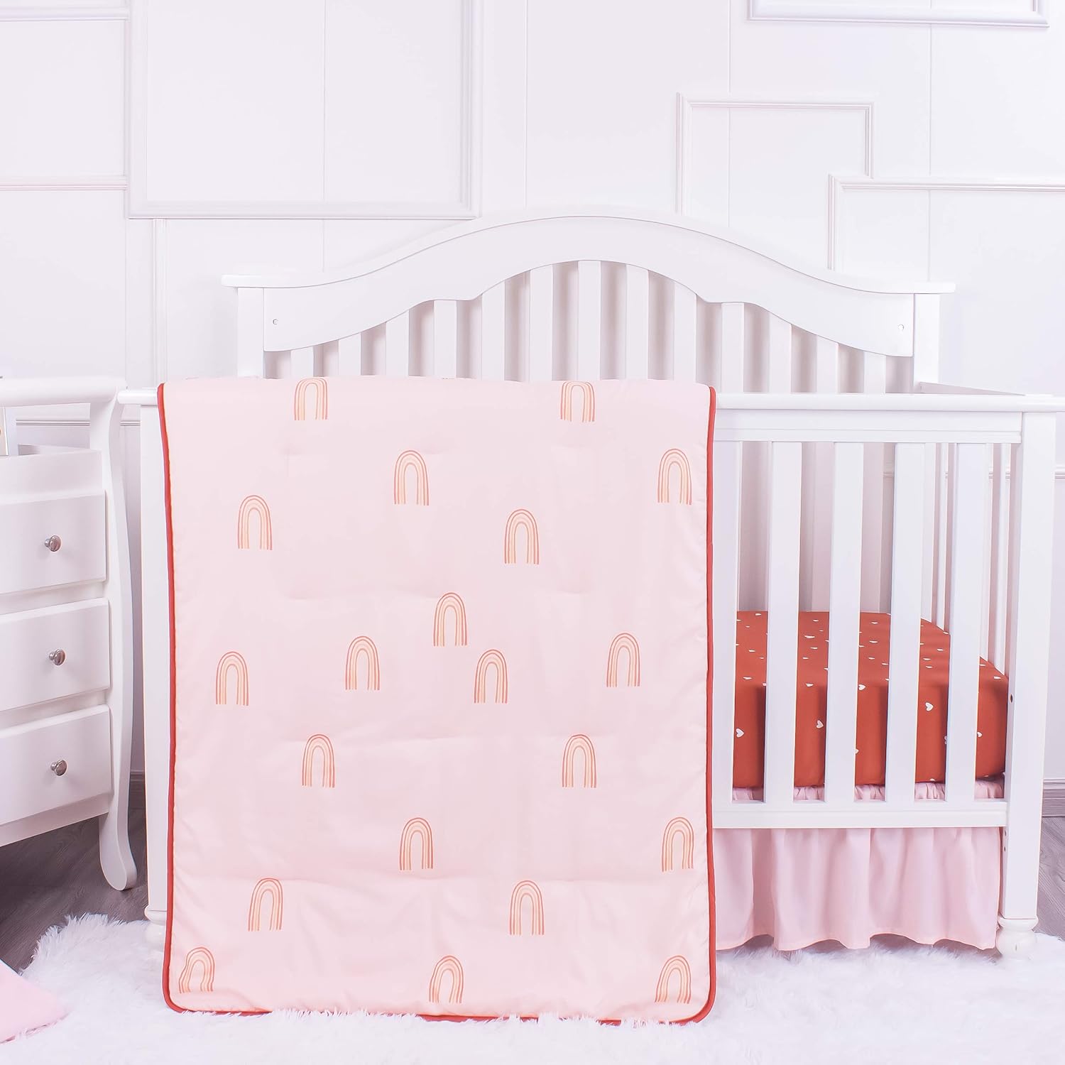 La Premura Boho Rainbow Baby Nursery Crib Bedding Set Review