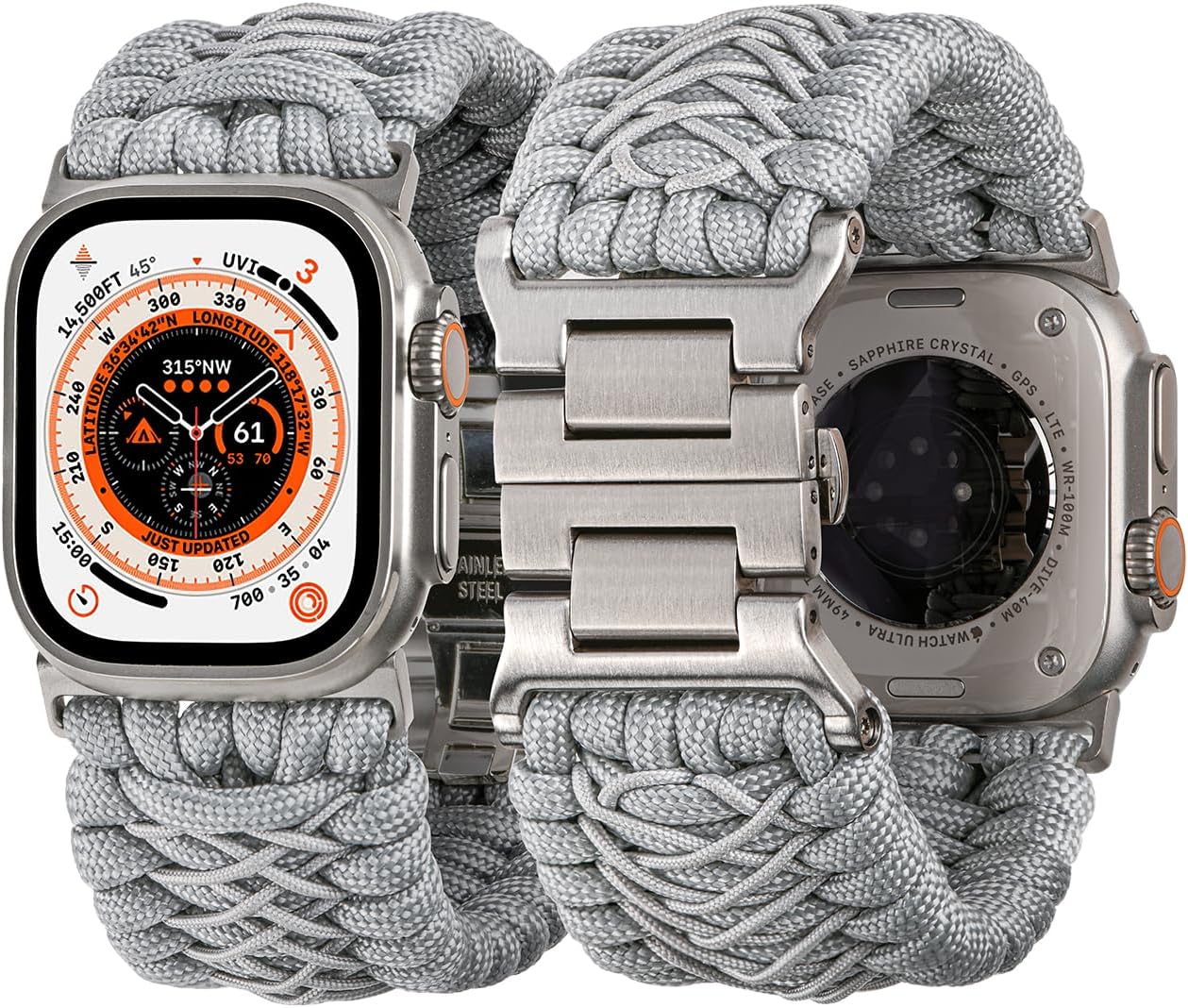 Tefeca Titan Series Paracord Band for Apple Watch Ultra 2/49mm
