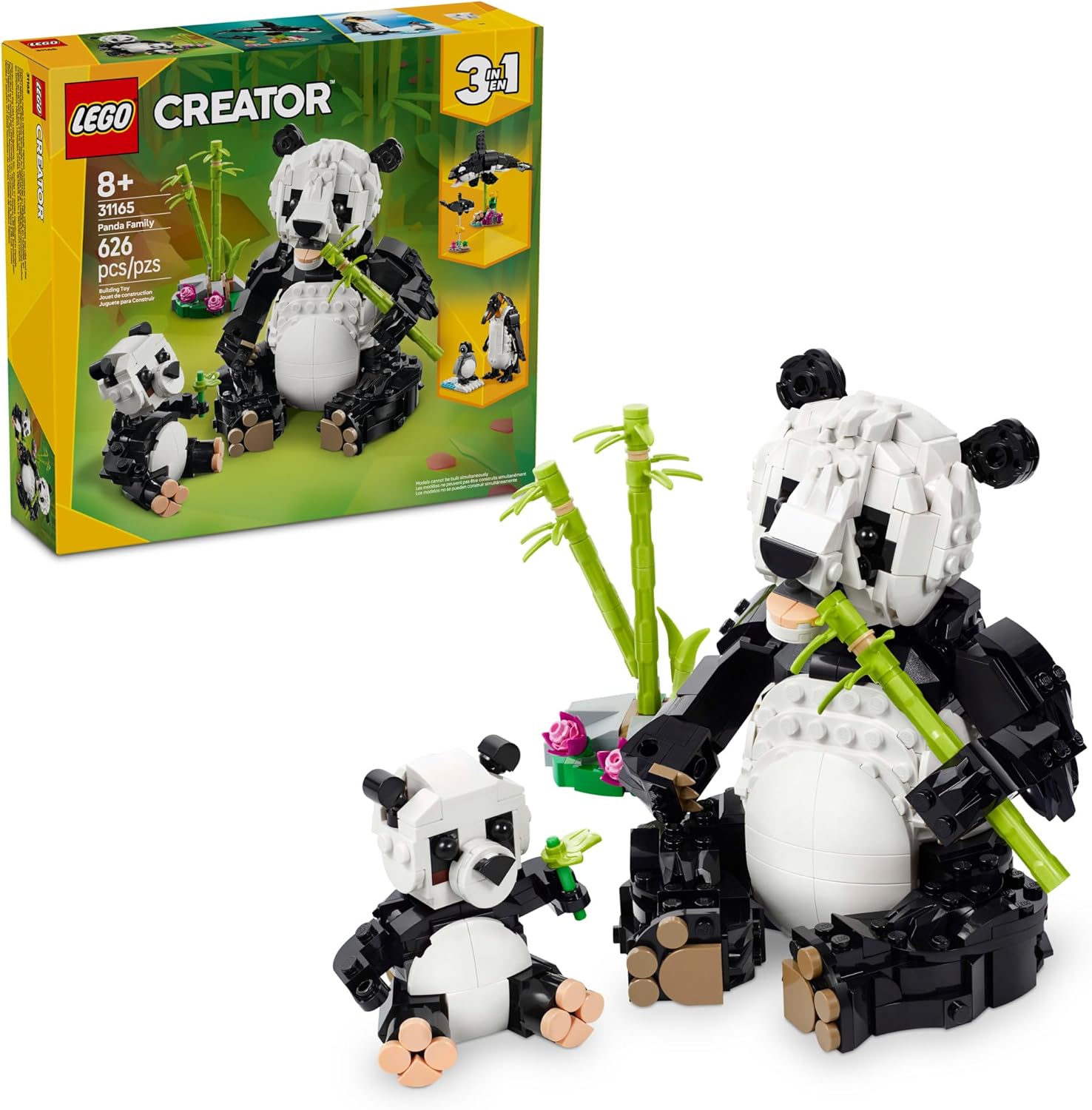 LEGO Creator 3 in 1 Wild Animals Panda Family Building Kit