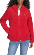 Tommy Hilfiger womens Zipper Hoodie Sherpa Fuzzy Jacket for Women