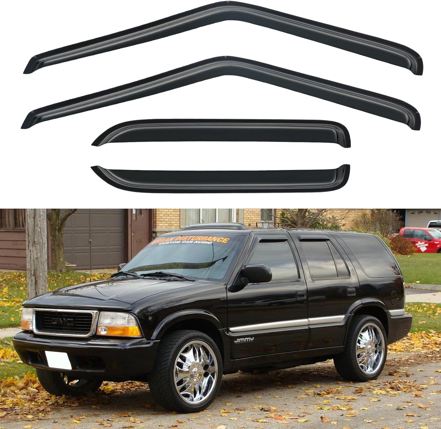 Window Visors Rain Guards Shield for Chevy S10 Blazer & More