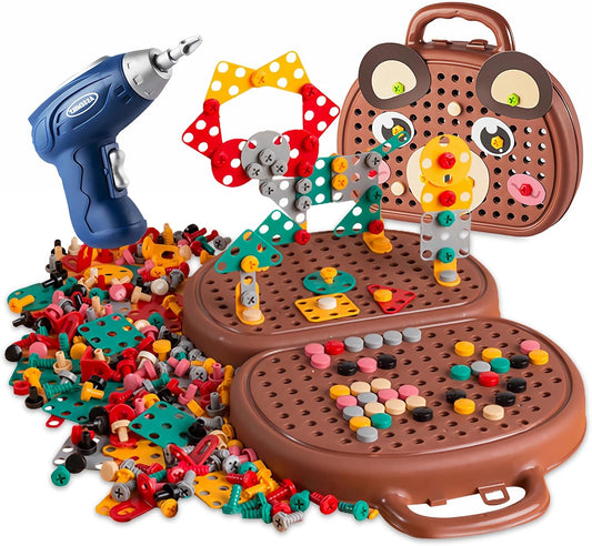 203Pcs Bear-Themed Montessori Toolbox for Kids