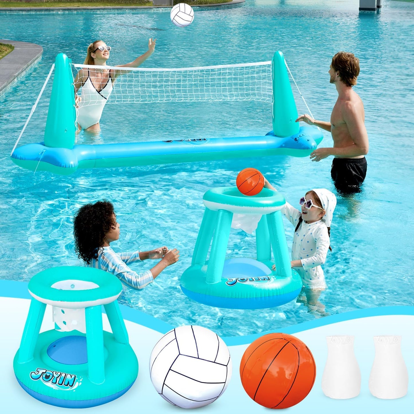 JOYIN XL Inflatable Pool Float Set for Ultimate Summer Fun
