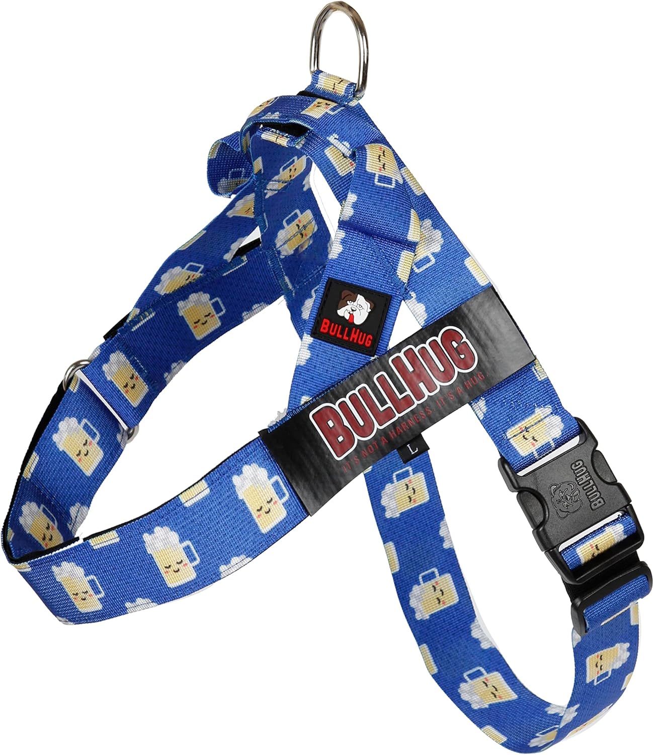 BULLHUG Adjustable Dog Harness for Bulldogs and Pugs - No Pull