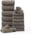 18 Piece Brown Bath Towel Set - 6 Bath, 6 Hand, 6 Washcloths
