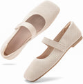 Wide Toe Box Flats for Women Knit Slip On Ballet Shoes - Comfortable