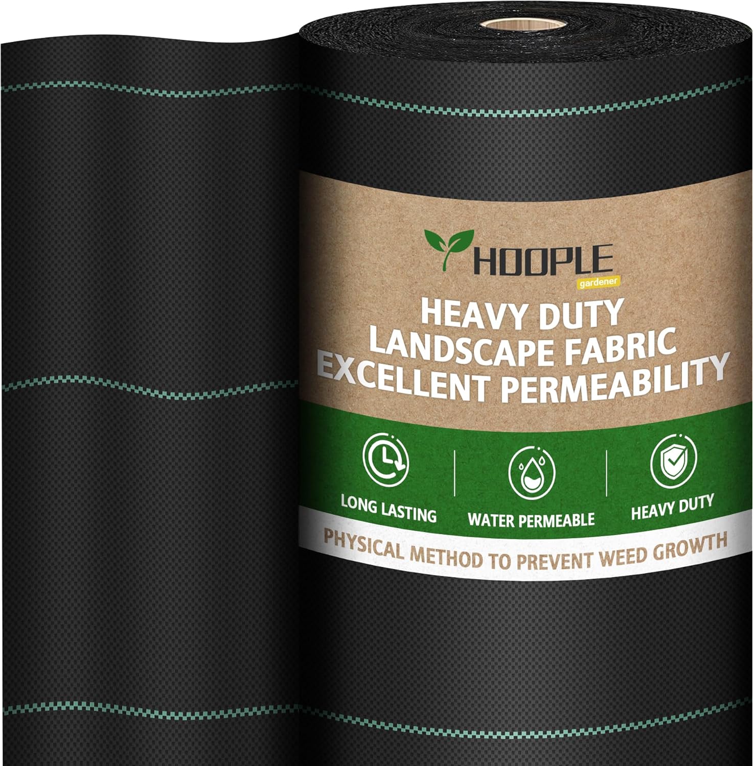 HOOPLE 4FT x 150FT Weed Barrier Fabric for Superior Control