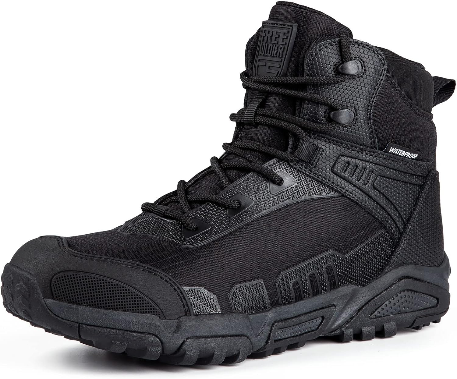 FREE SOLDIER Men's Waterproof Tactical Work Boots for Comfort