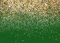 Green and Gold Backdrop 10x8ft with Gold Bokeh Spots - Photography