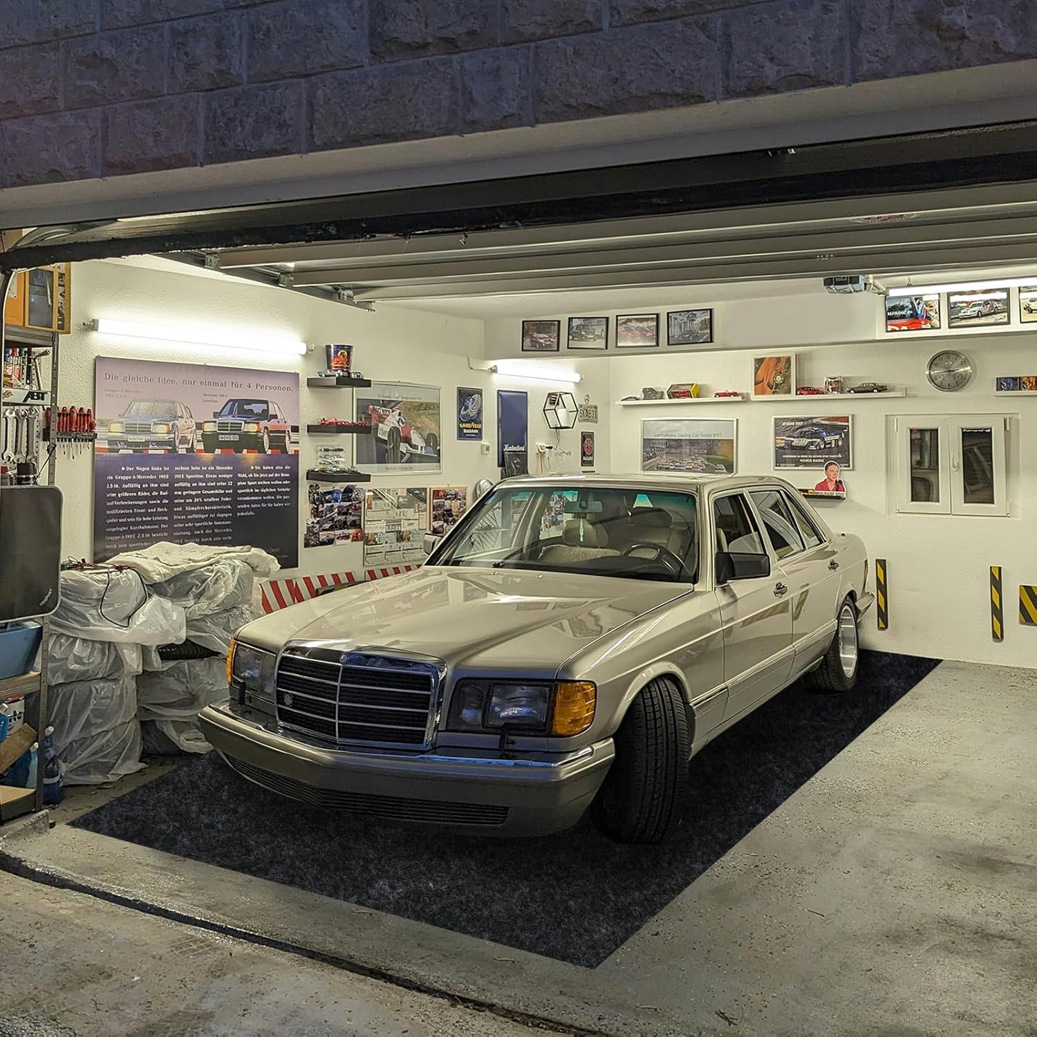 Heavy Duty Garage Floor Mat for Oil Spill Protection & Durability
