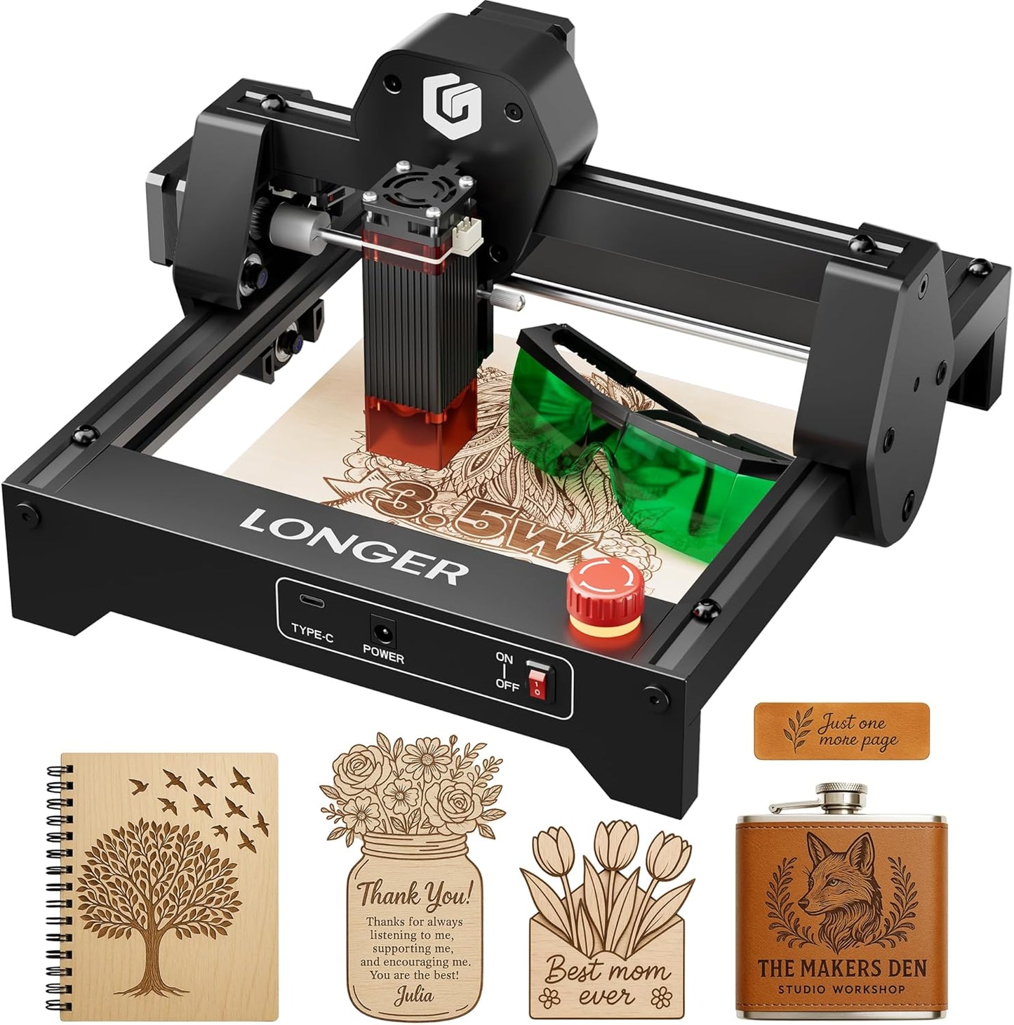LONGER RAY5 Laser Engraver 3500mW for Wood Metal Acrylic Glass