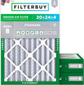 20x24x4 Air Filter MERV 8 Essential Dust & Allergy Defense - 3-Pack