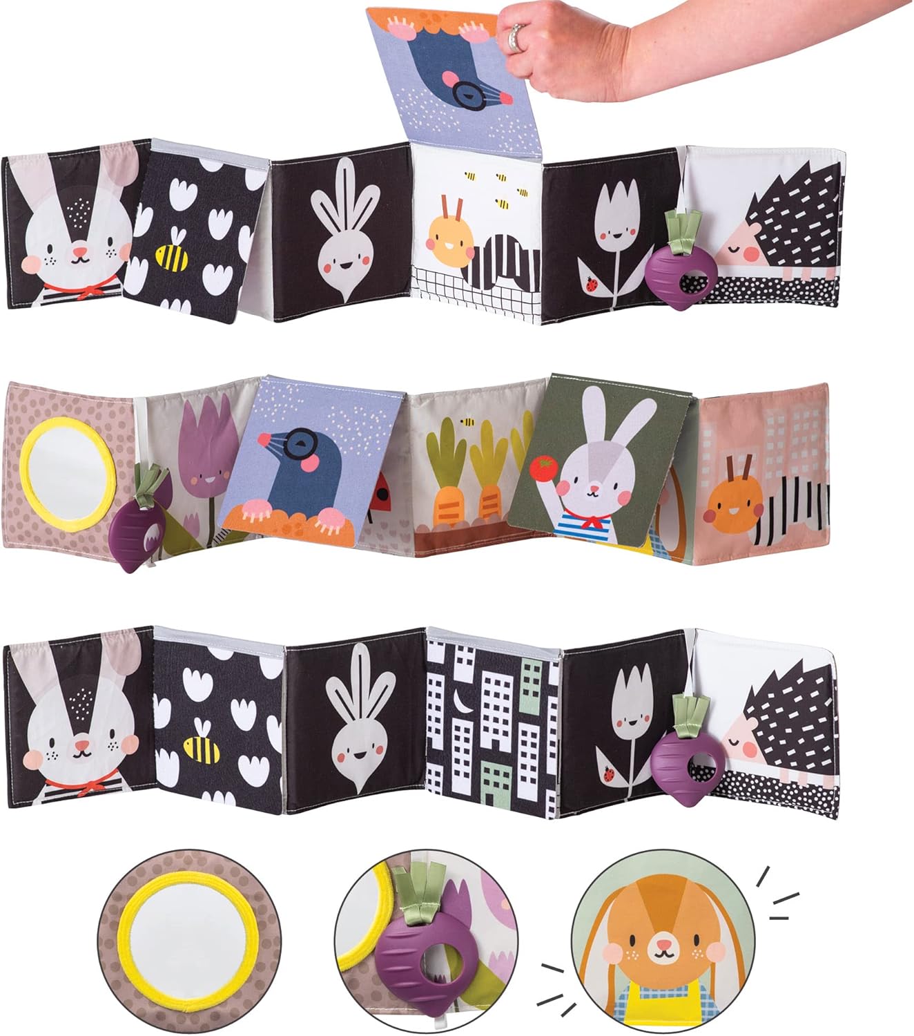 Taf Toys Urban Garden Crinkle Book: Early Education Sensory Toy