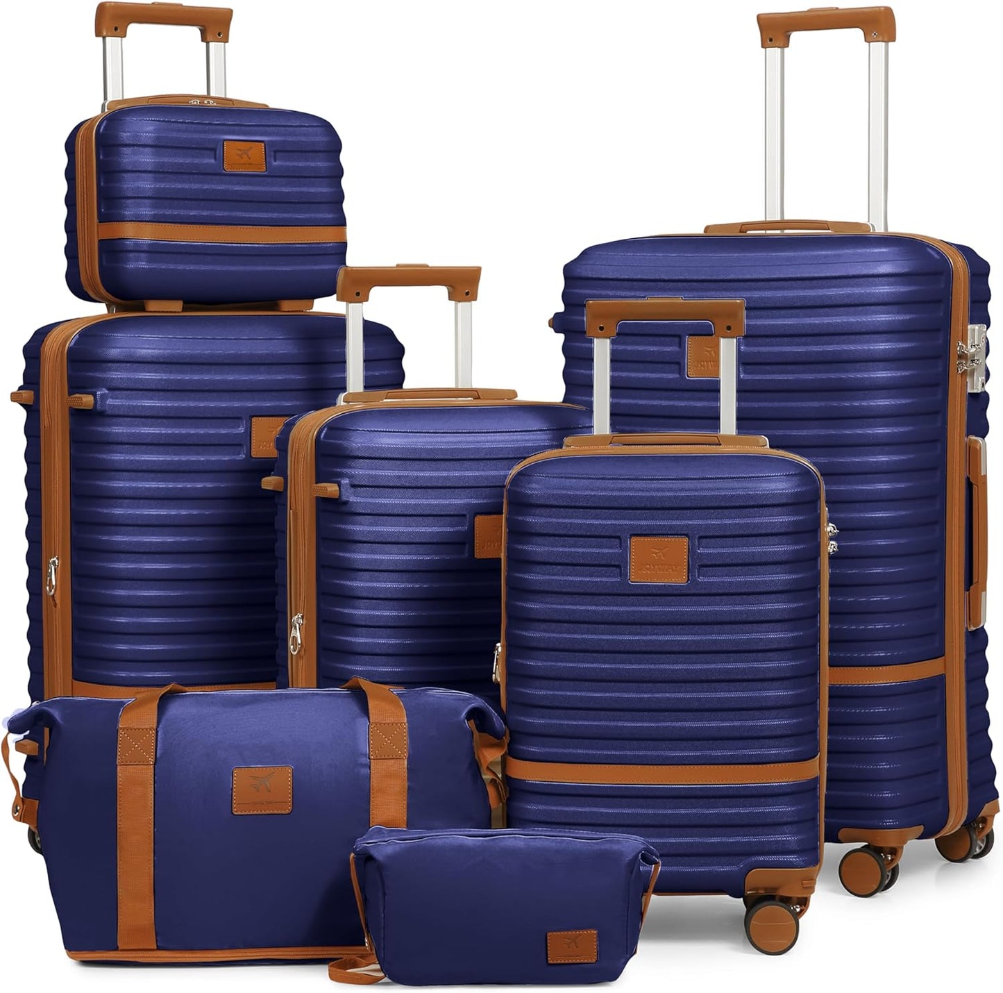 Joyway Luggage Set 7 Piece Suitcase with Spinner Wheels
